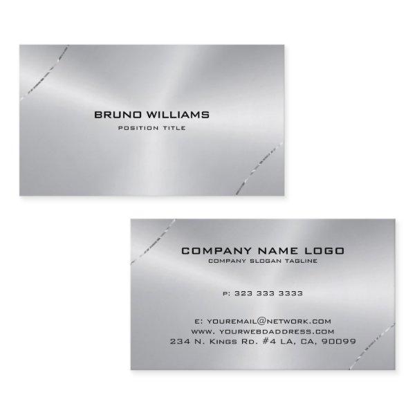 Image of a metallic silver Shiny stroke accent