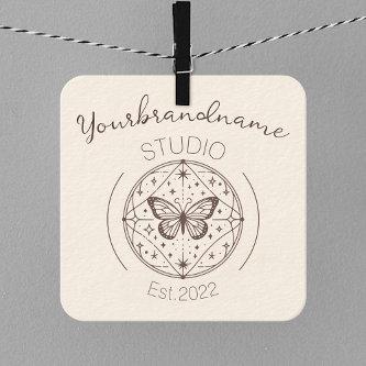 Image Template Rustic Mystical Butterfly Drawing  Square