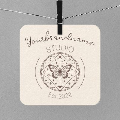 Image Template Rustic Mystical Butterfly Drawing  Square