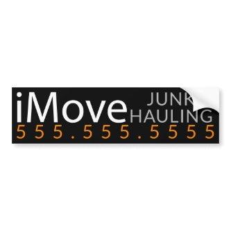 iMove CLUTTER Hauling Removal Business Promotion Bumper Sticker