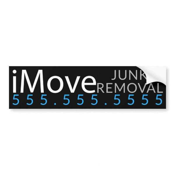 iMove Junk Hauling Removal Business Promotion Bumper Sticker