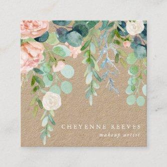 In Bloom | Rustic Watercolor Floral Square