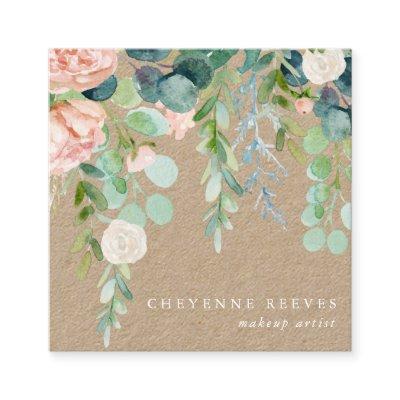 In Bloom | Rustic Watercolor Floral Square