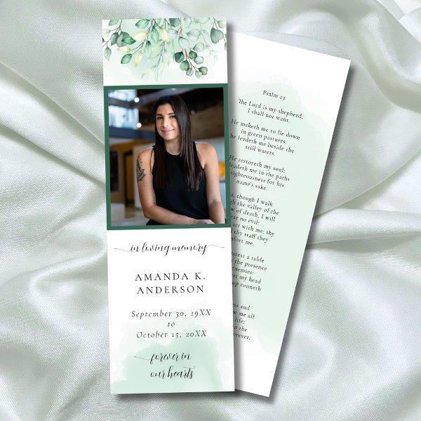 In Loving Memory Eucalyptus Greenery Bookmark Mini