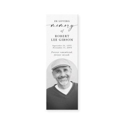 In Loving Memory Funeral Memorial Bookmark Card