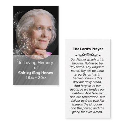 In Loving Memory Memorial Photo Prayer Card