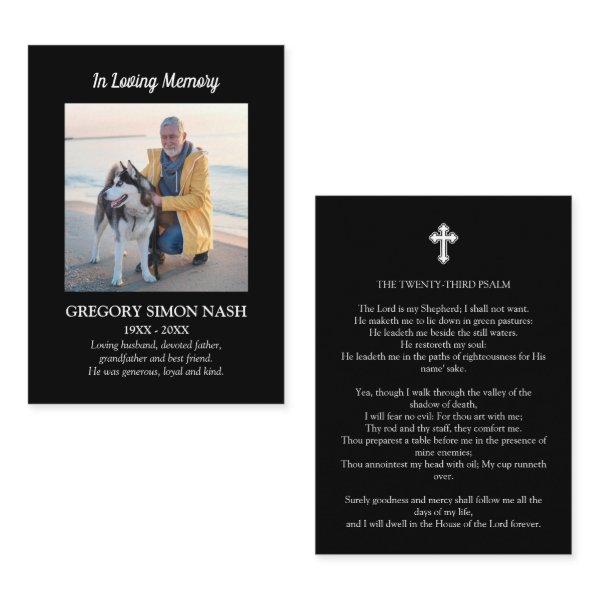 In Loving Memory Photo Funeral Prayer Card