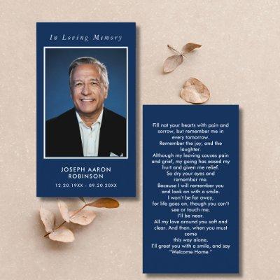In Loving Memory Photo Funeral Prayer Card