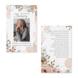 In Loving Memory | Photo Funeral Prayer Card
