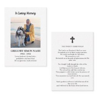 In Loving Memory Photo Funeral Prayer Card