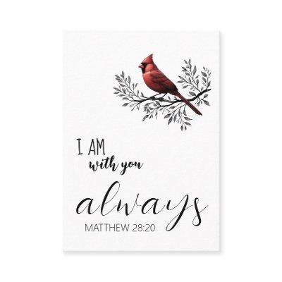 In Loving Memory: Red Cardinal Funeral Prayer Card
