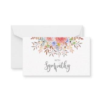 In Memory Sympathy Memorial Angel florist card