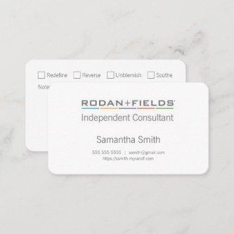 Independent Consultant Biz Cards with Checkboxes