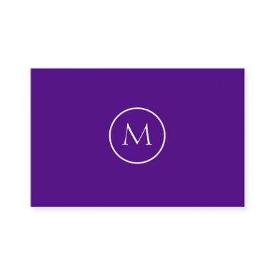 Indigo Minimalist Monogrammed Elegant