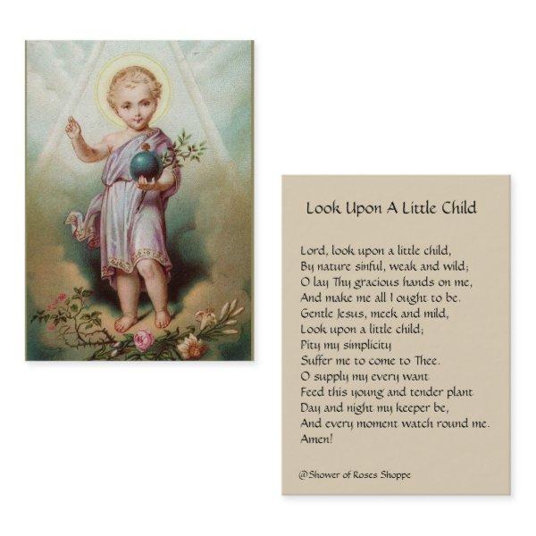 Infant Jesus Holding the World Holy Cards