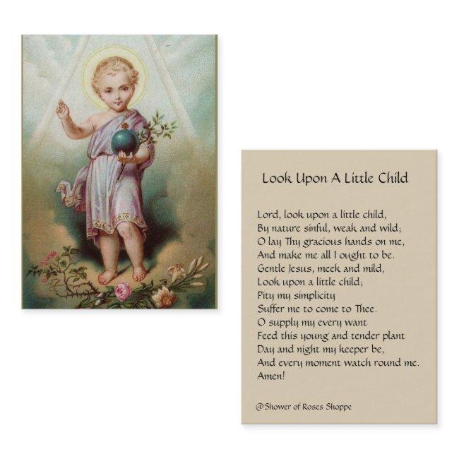 Infant Jesus Holding the World Holy Cards