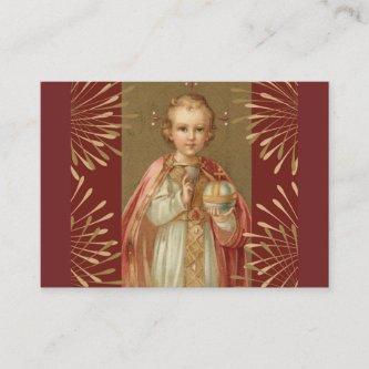 Infant Jesus of Prague Holy Card