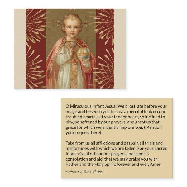Infant Jesus of Prague Holy Card