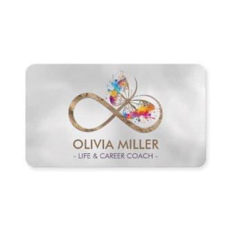 Infinity Symbol Butterfly Color Splatter