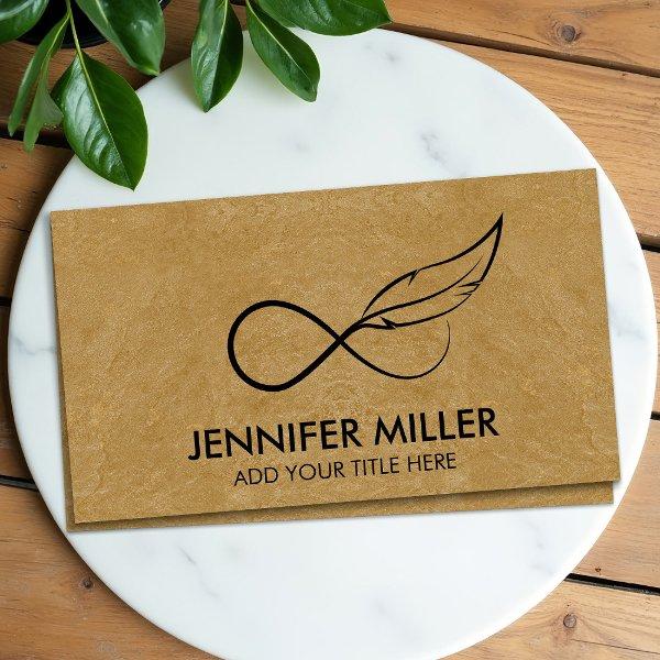 Infinity Symbol Feather - Line Art