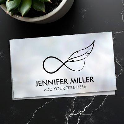 Infinity Symbol Feather - Line Art