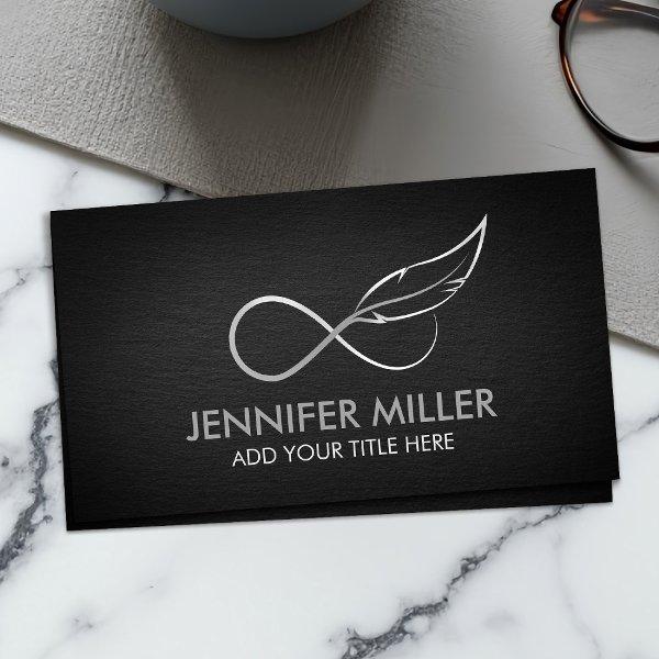 Infinity Symbol Feather - Line Art