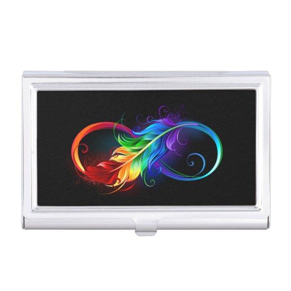 Infinity Symbol with Rainbow Feather  Case