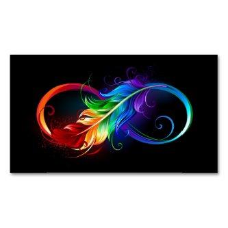Infinity Symbol with Rainbow Feather  Magnet