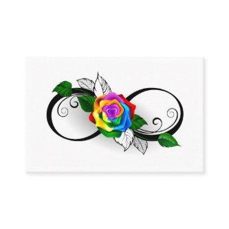 Infinity Symbol with Rainbow Rose