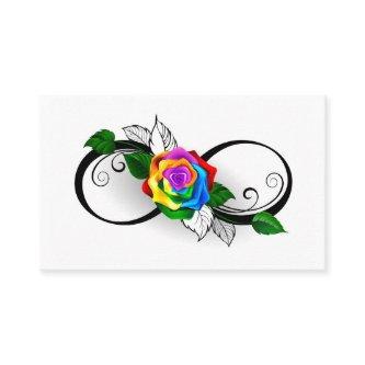 Infinity Symbol with Rainbow Rose