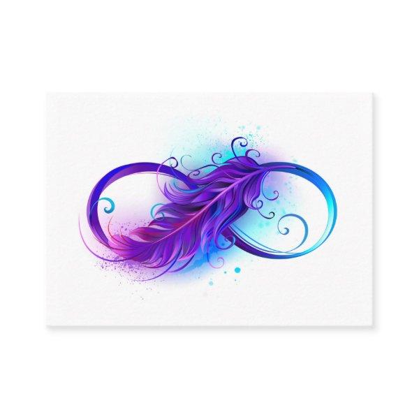 Infinity with Purple Feather