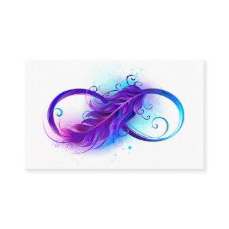 Infinity with Purple Feather