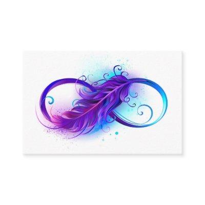 Infinity with Purple Feather Discount Card