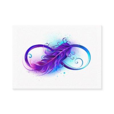 Infinity with Purple Feather Discount Card
