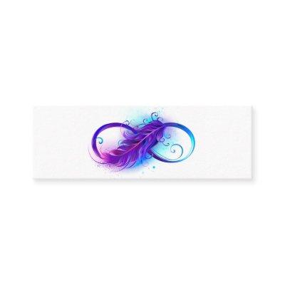 Infinity with Purple Feather Loyalty Card