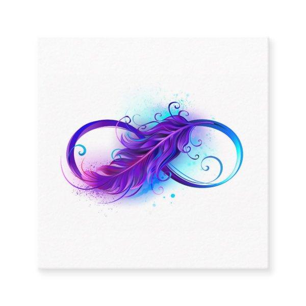 Infinity with Purple Feather Referral Card