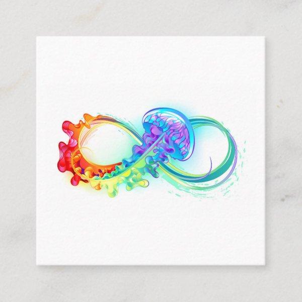 Infinity with Rainbow Jellyfish Calling Card