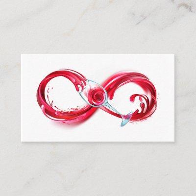 Infinity with Red Wine Calling Card
