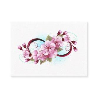 Infinity with Sakura Blossom Flowers Appointment Card