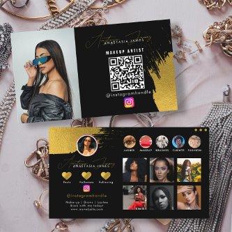 Influencer Black & Gold Social Media QR Code