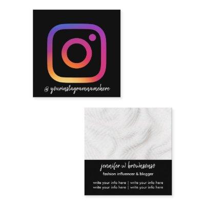 Influencer custom add your photo black square