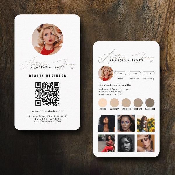 Influencer Feed Grid Social Media QR Code Business