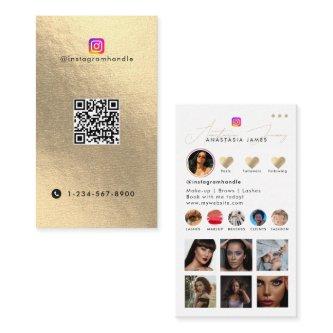 Influencer Photo Feed Social Media QR Code Gold