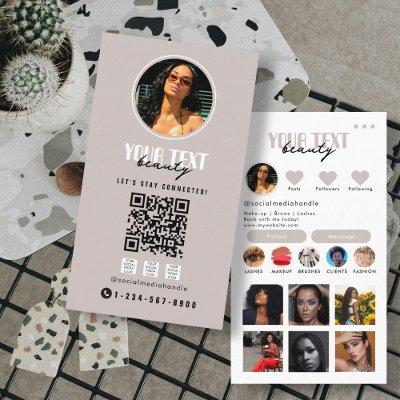 Influencer Photo Social Media QR Code Template