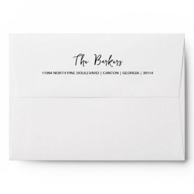 Informal Casual Handwritten Script White Envelope