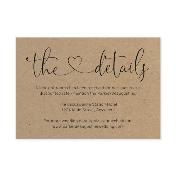 Information / Details Enclosure Card - Simple