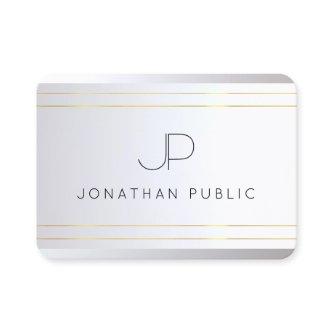 Initial Monogram Gold Silver Elegant Template