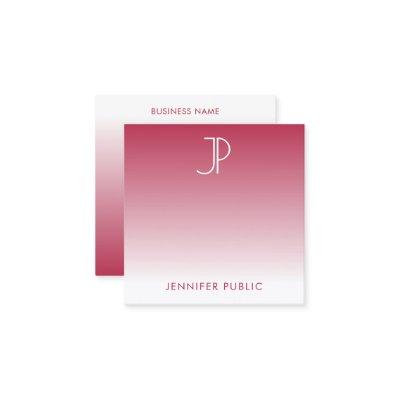 Initial Monogram Trend Color Viva Magenta Elegant Square