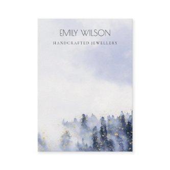 Ink Blue Fog Snow Landscape Blank Jewelry Display