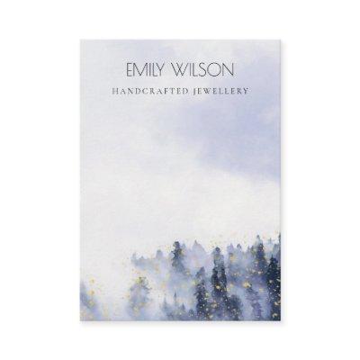 Ink Blue Fog Snow Landscape Blank Jewelry Display